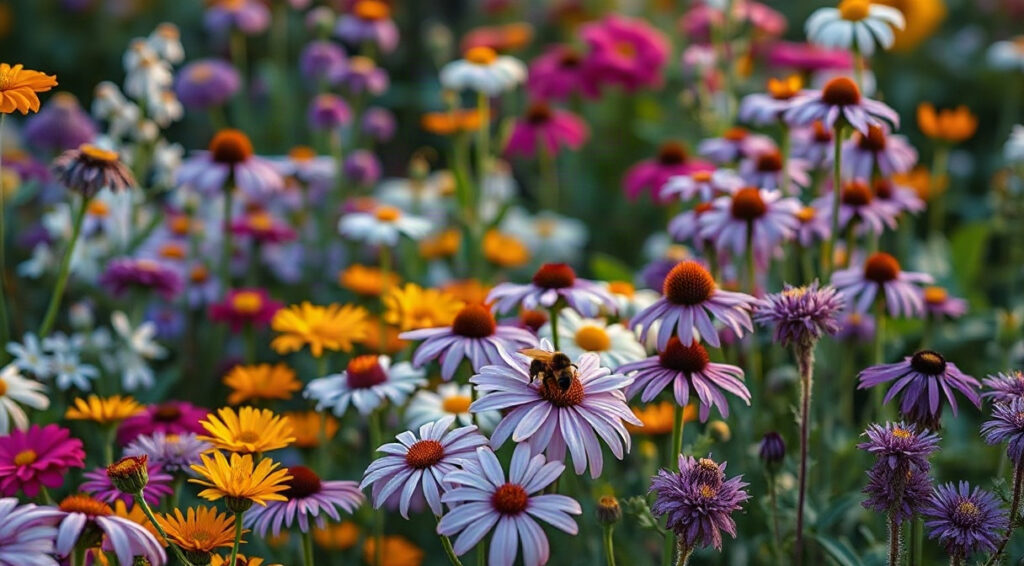 bee friendly garden plants, pollinator garden design, native flower borders